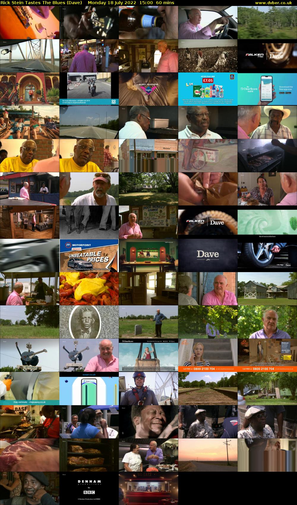 Rick Stein Tastes The Blues (Dave) Monday 18 July 2022 15:00 - 16:00