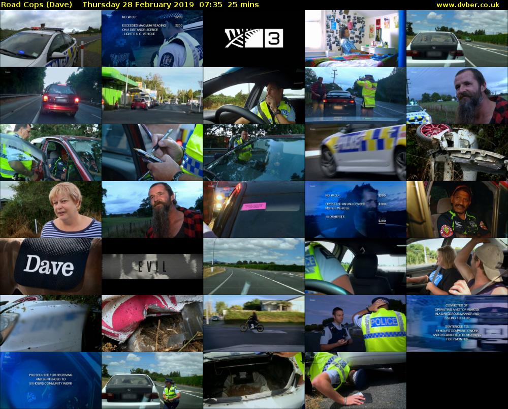 Road Cops (Dave) Thursday 28 February 2019 07:35 - 08:00
