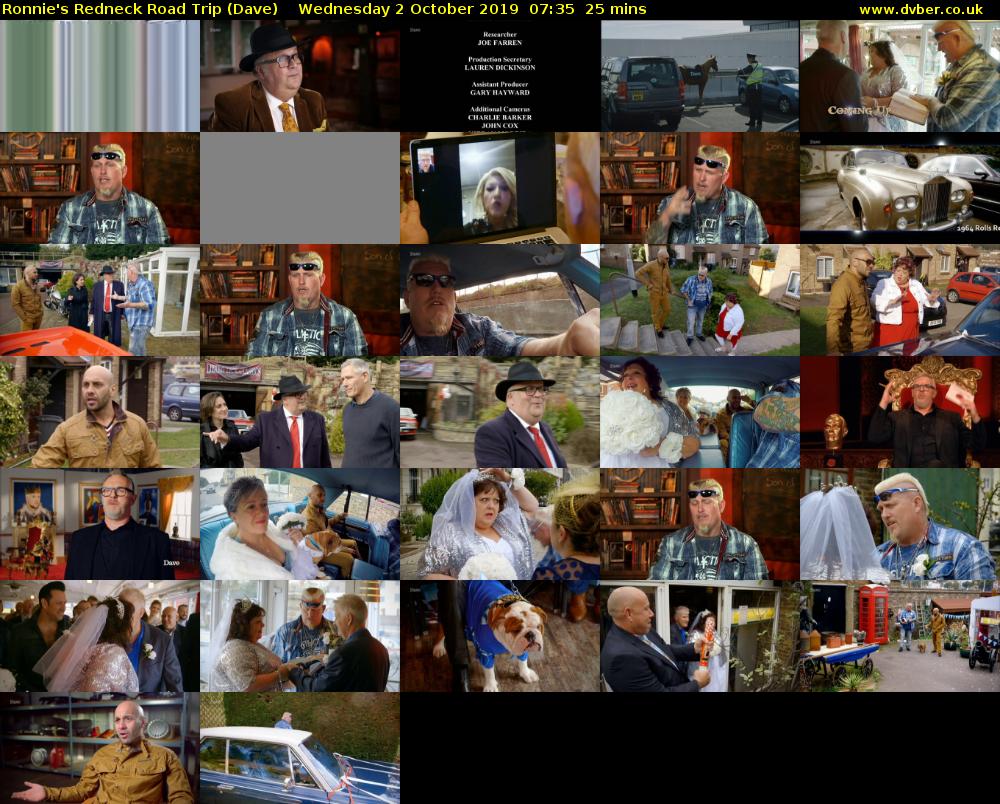 Ronnie's Redneck Road Trip (Dave) Wednesday 2 October 2019 07:35 - 08:00