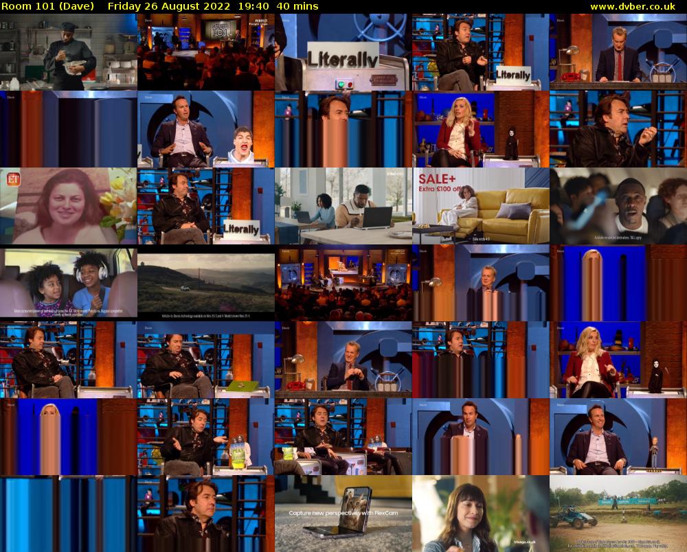 Room 101 (Dave) Friday 26 August 2022 19:40 - 20:20
