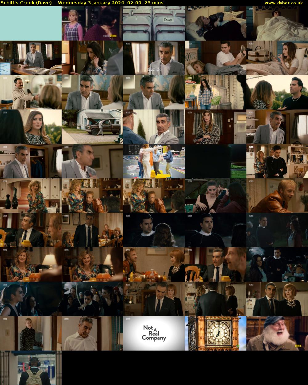 Schitt's Creek (Dave) Wednesday 3 January 2024 02:00 - 02:25