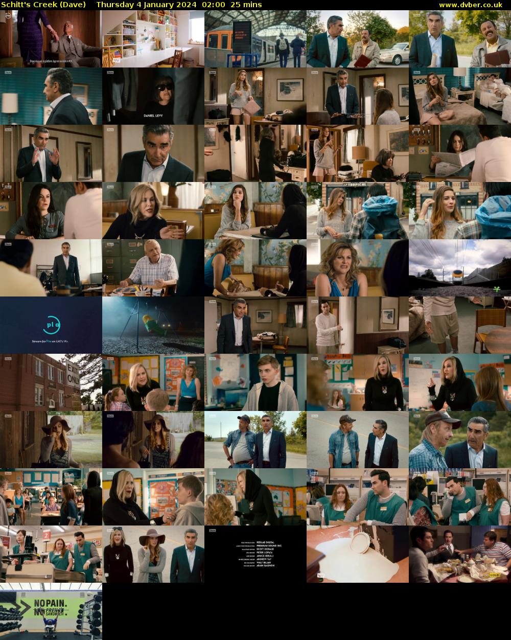 Schitt's Creek (Dave) Thursday 4 January 2024 02:00 - 02:25