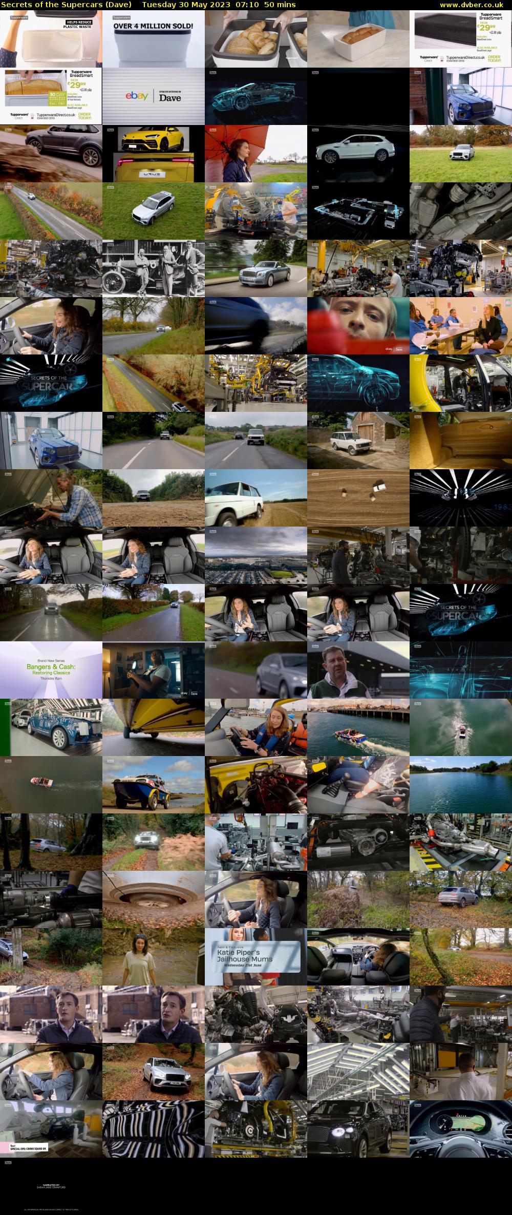 Secrets of the Supercars (Dave) Tuesday 30 May 2023 07:10 - 08:00