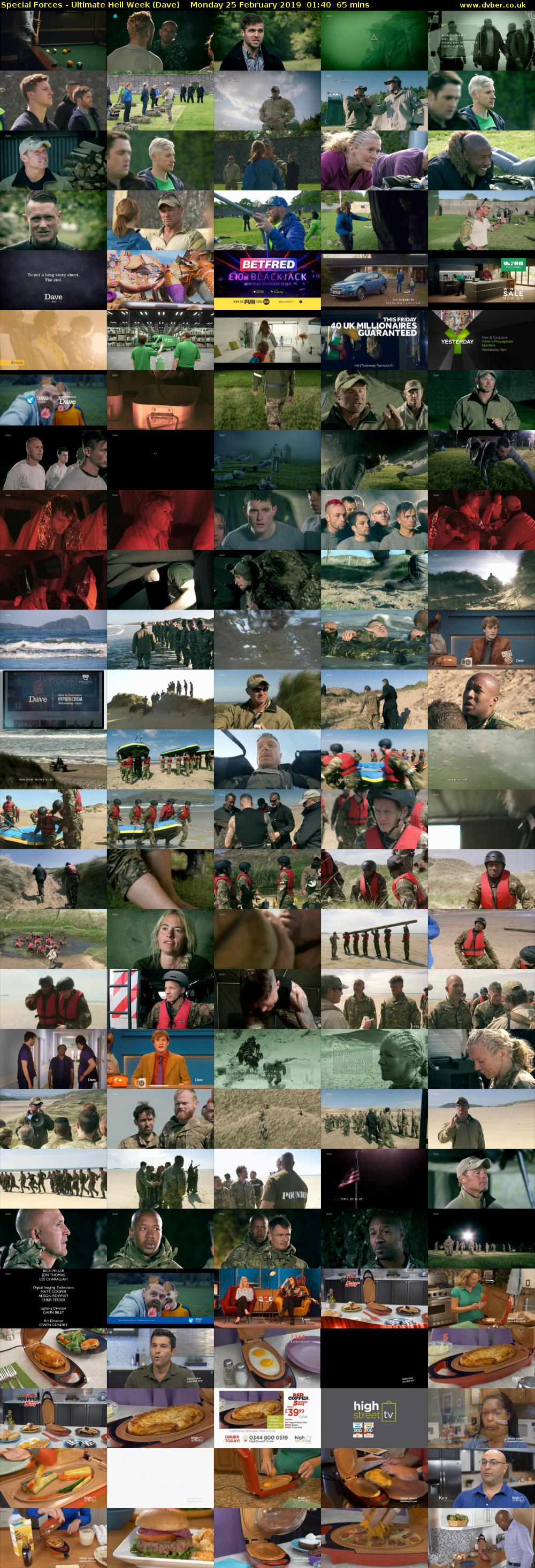 Special Forces - Ultimate Hell Week (Dave) Monday 25 February 2019 15:00 - 02:45