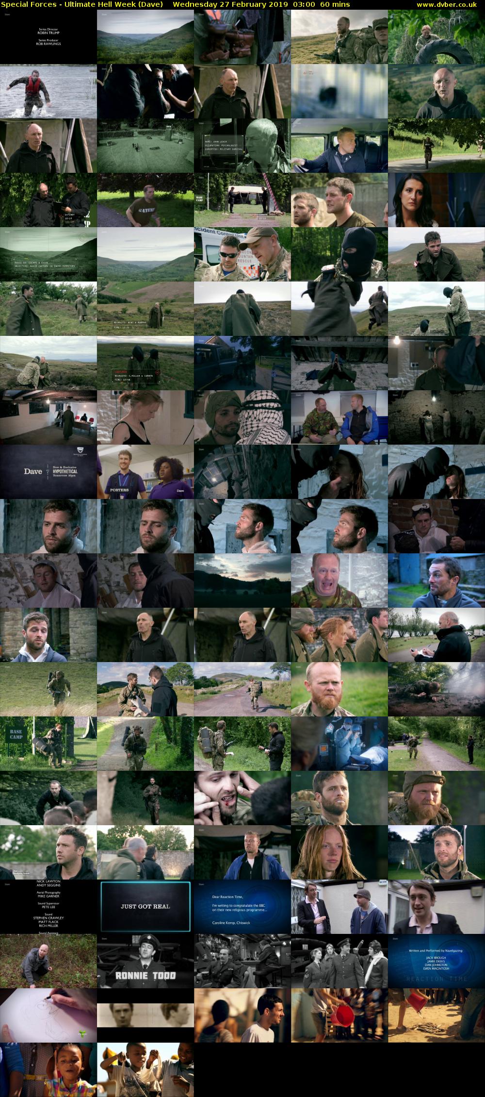 Special Forces - Ultimate Hell Week (Dave) Wednesday 27 February 2019 03:00 - 04:00