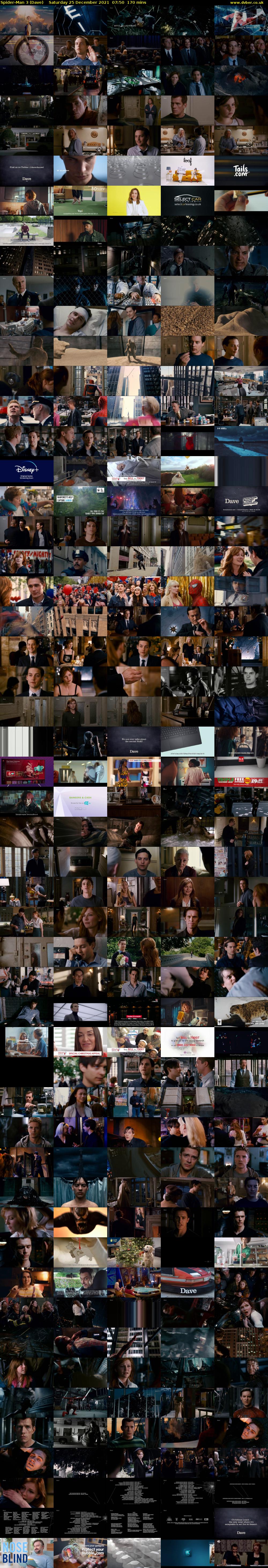 Spider-Man 3 (Dave) Saturday 25 December 2021 07:50 - 10:40