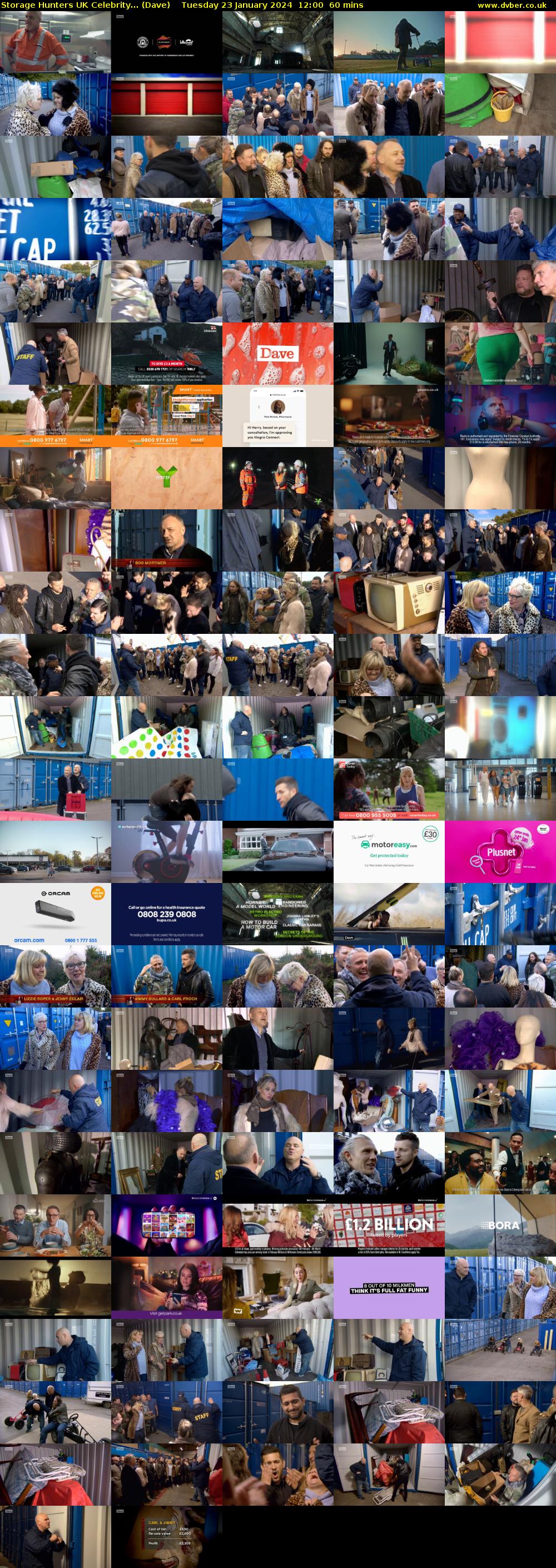 Storage Hunters UK Celebrity... (Dave) Tuesday 23 January 2024 12:00 - 13:00