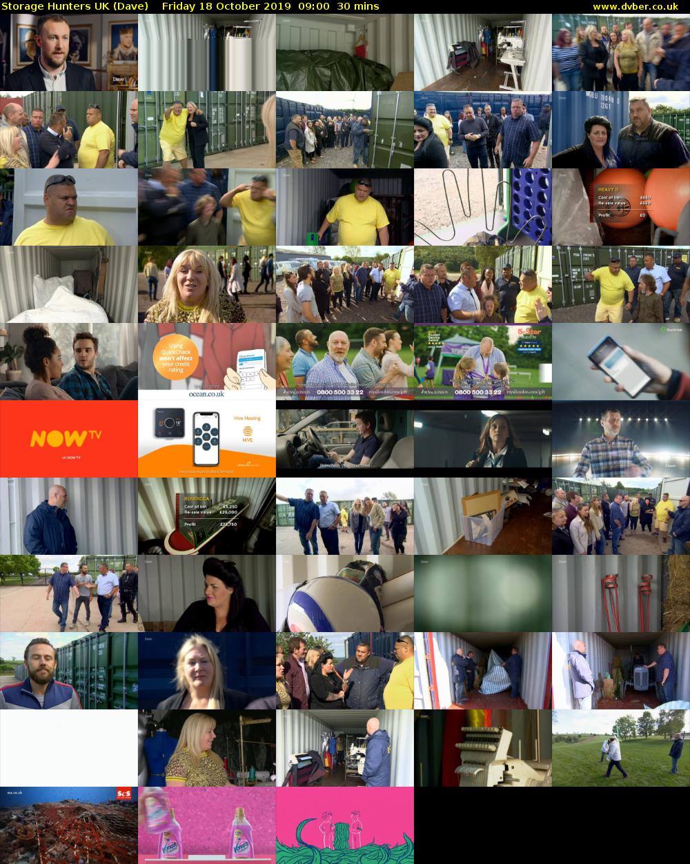 Storage Hunters UK (Dave) Friday 18 October 2019 09:00 - 09:30