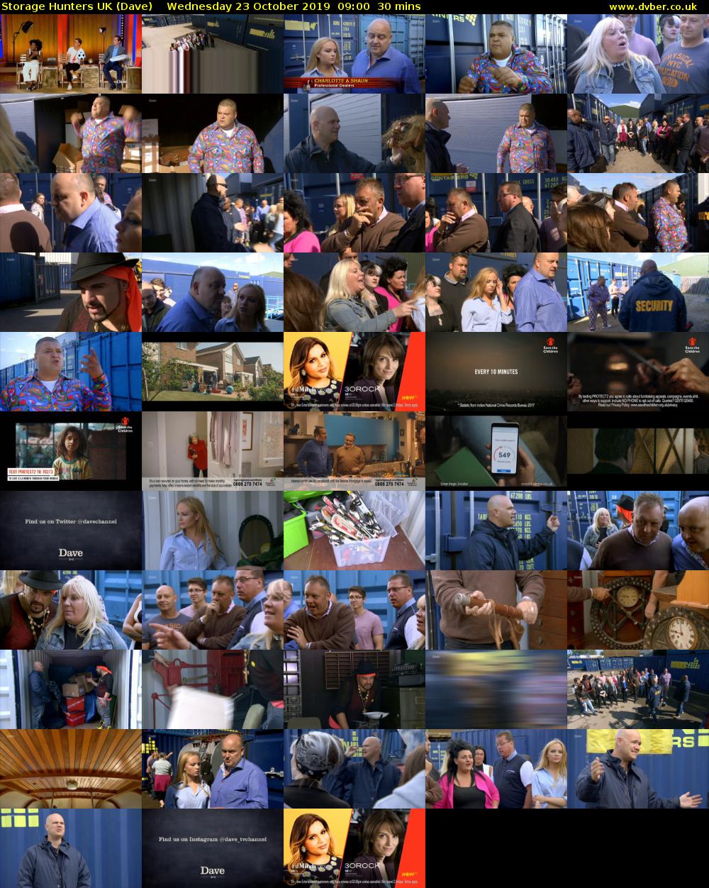 Storage Hunters UK (Dave) Wednesday 23 October 2019 09:00 - 09:30