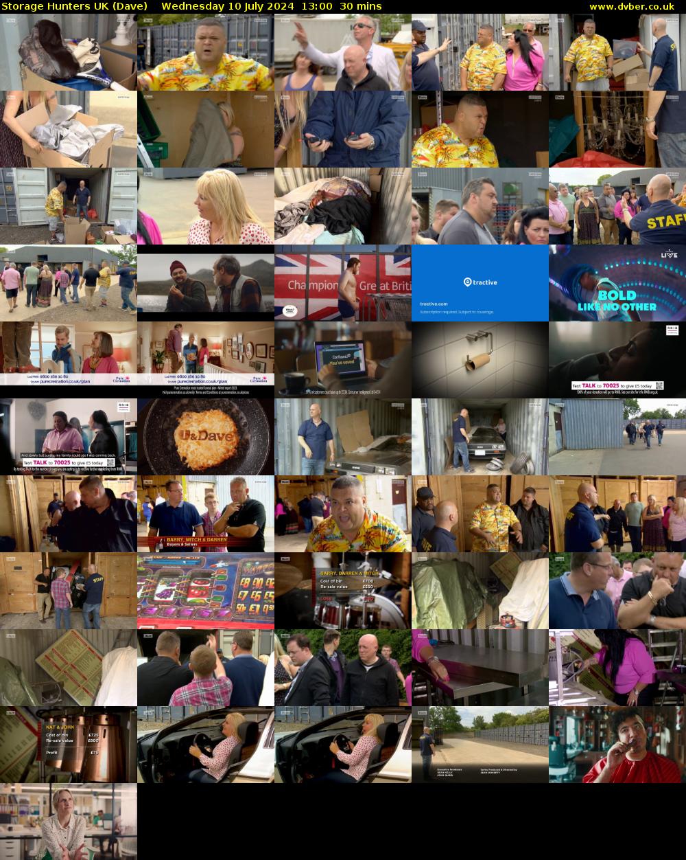 Storage Hunters UK (Dave) Wednesday 10 July 2024 13:00 - 13:30