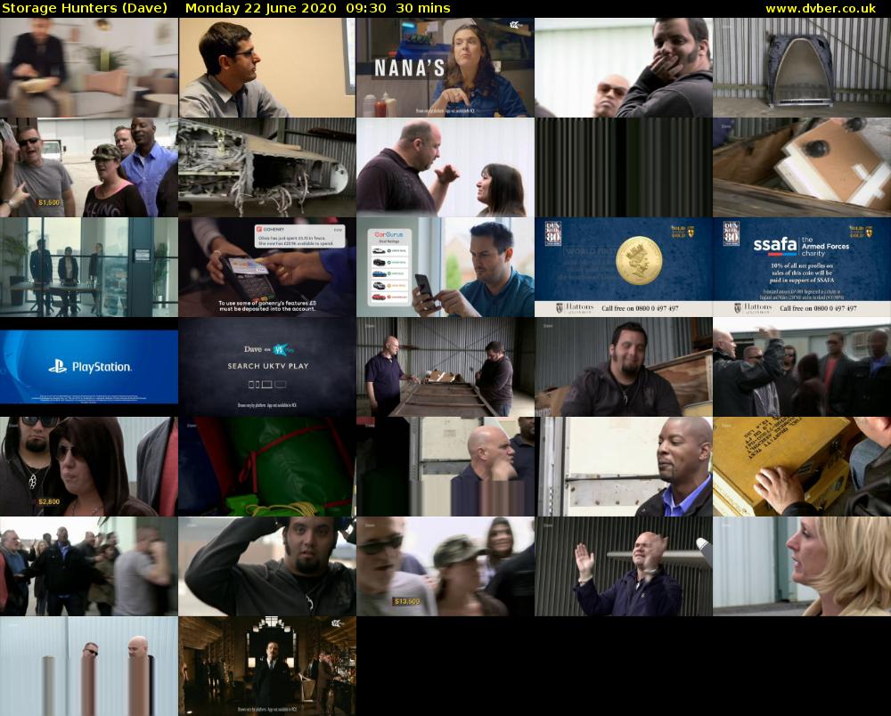 Storage Hunters (Dave) Monday 22 June 2020 09:30 - 10:00