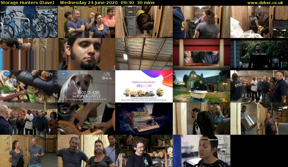 Storage Hunters (Dave) Wednesday 24 June 2020 09:30 - 10:00