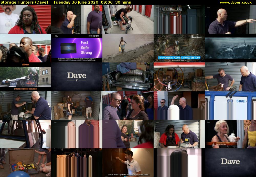 Storage Hunters (Dave) Tuesday 30 June 2020 09:00 - 09:30