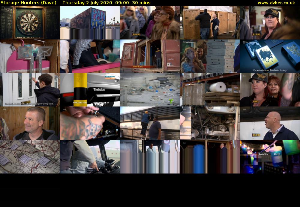 Storage Hunters (Dave) Thursday 2 July 2020 09:00 - 09:30
