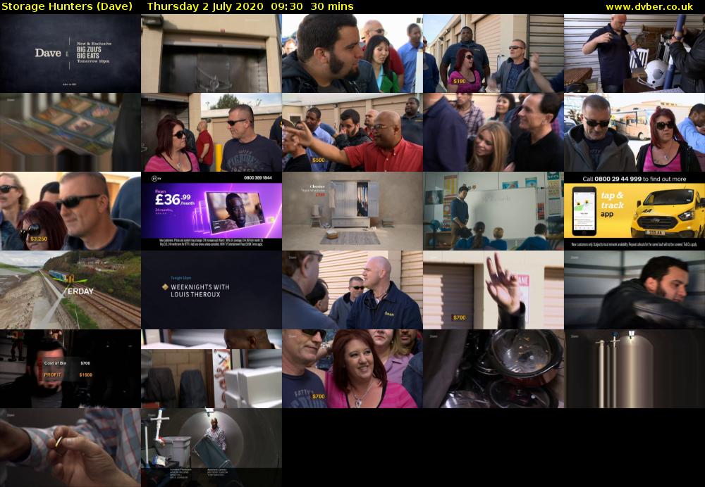 Storage Hunters (Dave) Thursday 2 July 2020 09:30 - 10:00