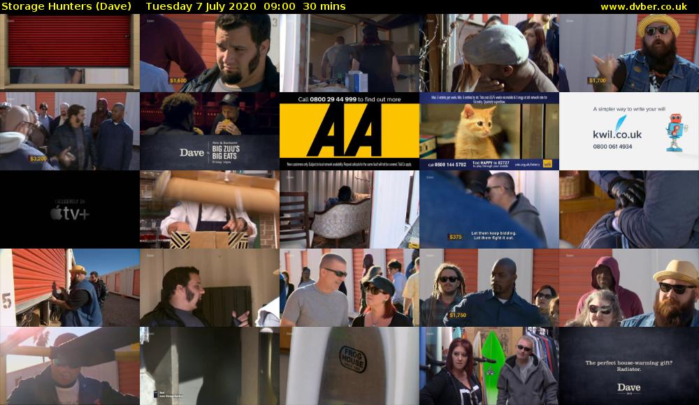 Storage Hunters (Dave) Tuesday 7 July 2020 09:00 - 09:30
