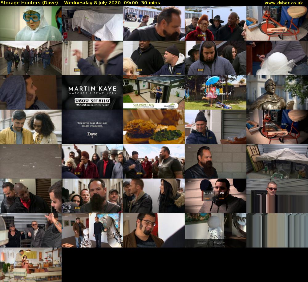 Storage Hunters (Dave) Wednesday 8 July 2020 09:00 - 09:30