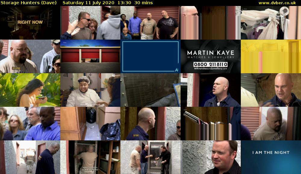 Storage Hunters (Dave) Saturday 11 July 2020 13:30 - 14:00