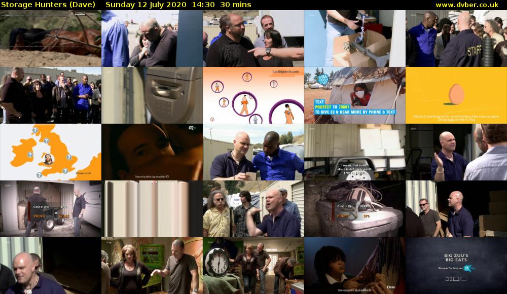 Storage Hunters (Dave) Sunday 12 July 2020 14:30 - 15:00