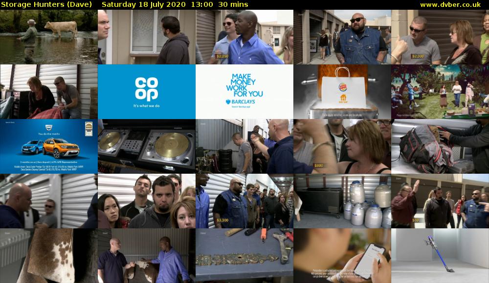 Storage Hunters (Dave) Saturday 18 July 2020 13:00 - 13:30