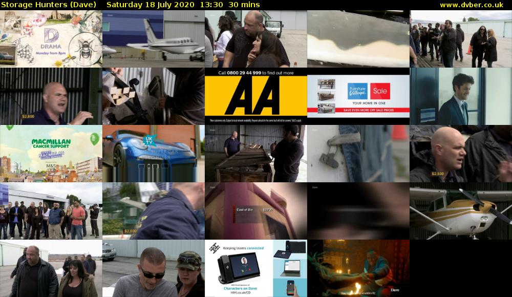 Storage Hunters (Dave) Saturday 18 July 2020 13:30 - 14:00