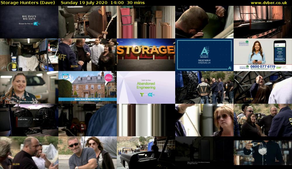 Storage Hunters (Dave) Sunday 19 July 2020 14:00 - 14:30