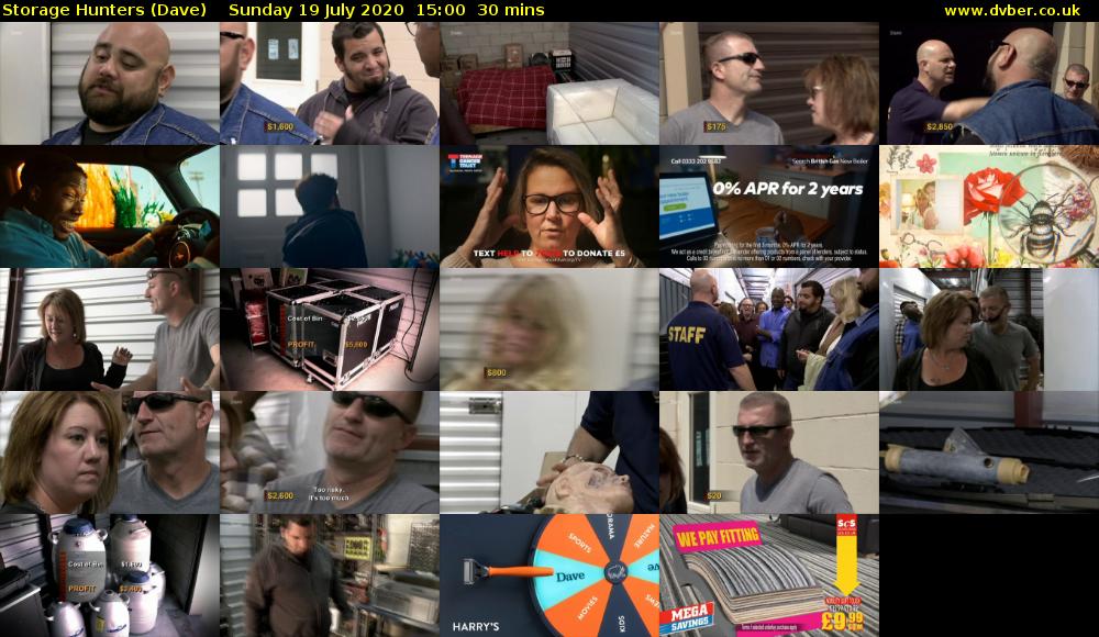 Storage Hunters (Dave) Sunday 19 July 2020 15:00 - 15:30