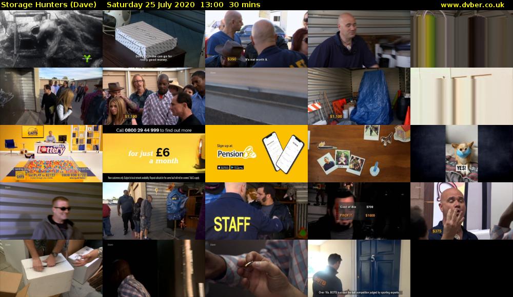 Storage Hunters (Dave) Saturday 25 July 2020 13:00 - 13:30