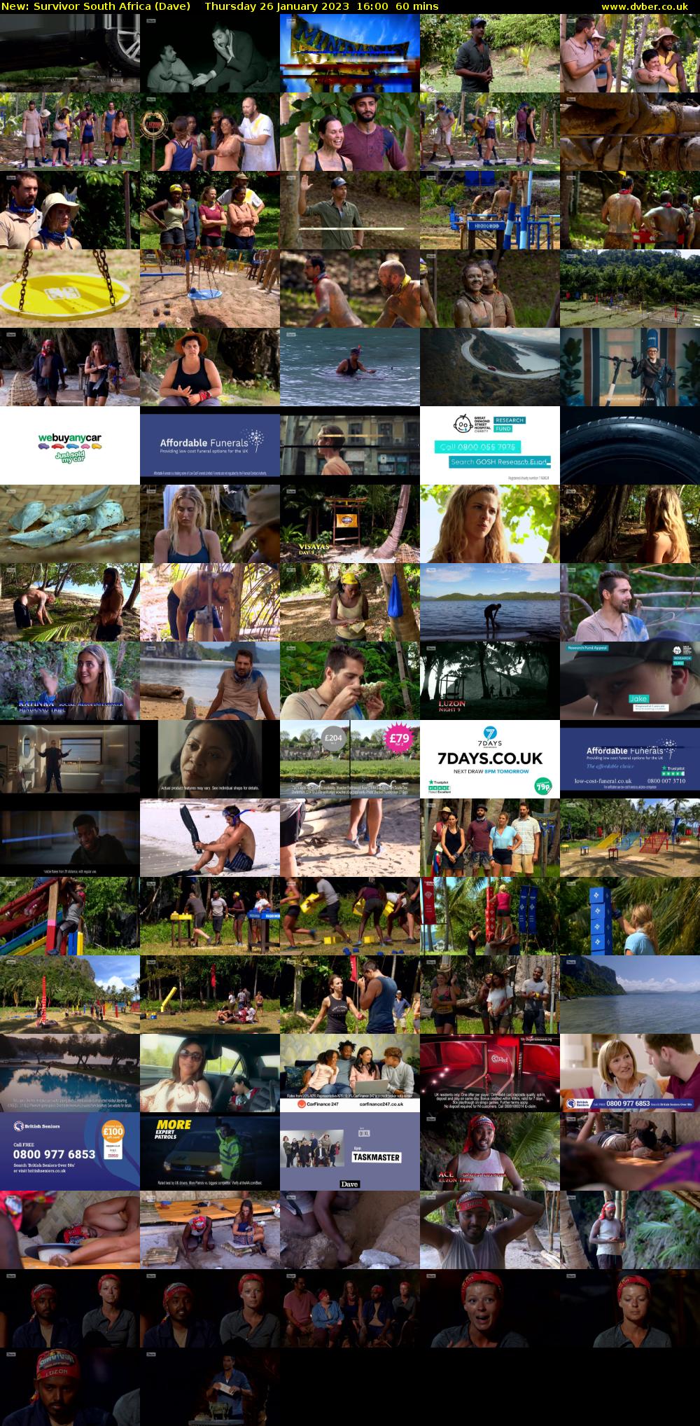 Survivor South Africa (Dave) Thursday 26 January 2023 16:00 - 17:00