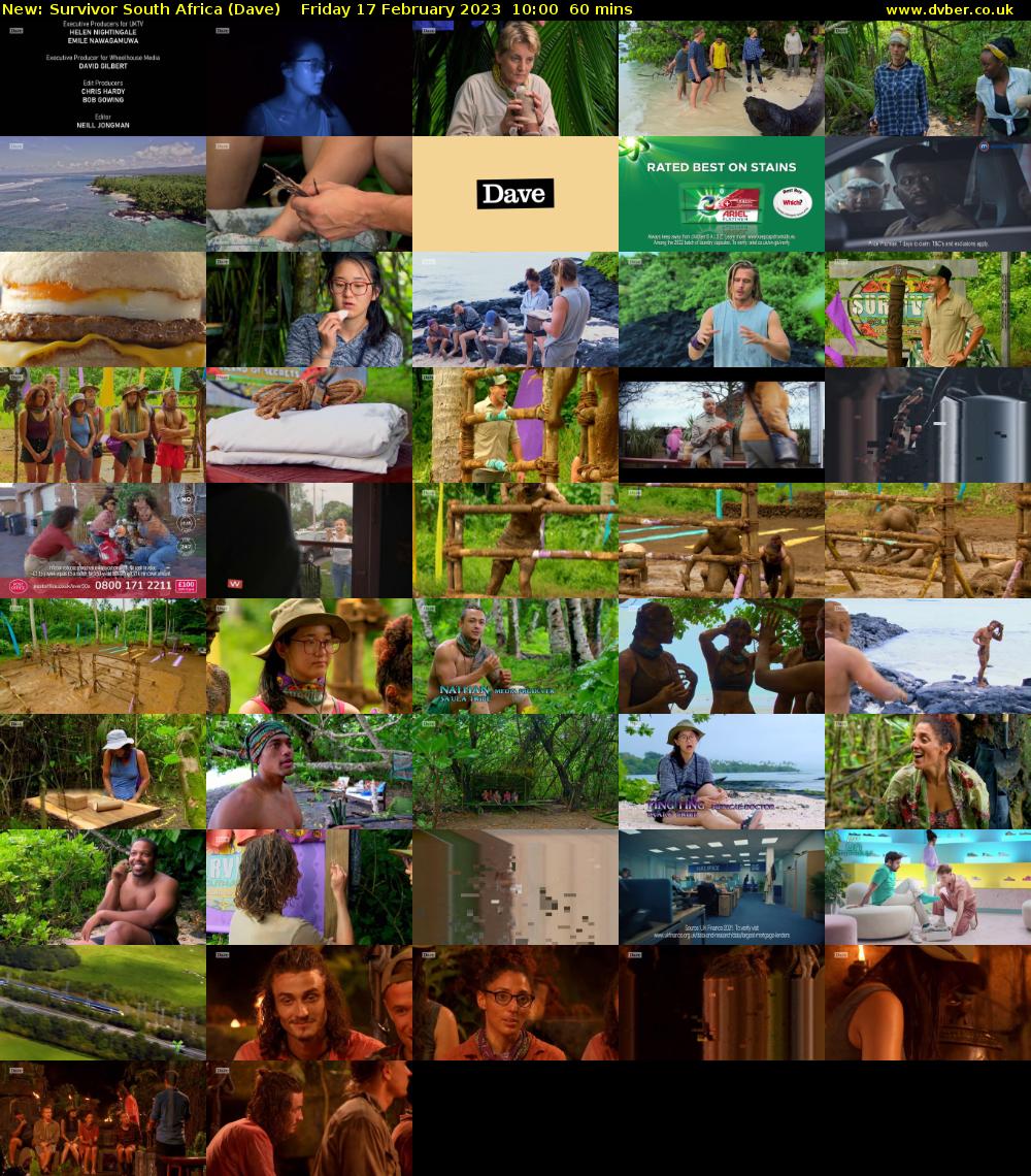 Survivor South Africa (Dave) Friday 17 February 2023 10:00 - 11:00