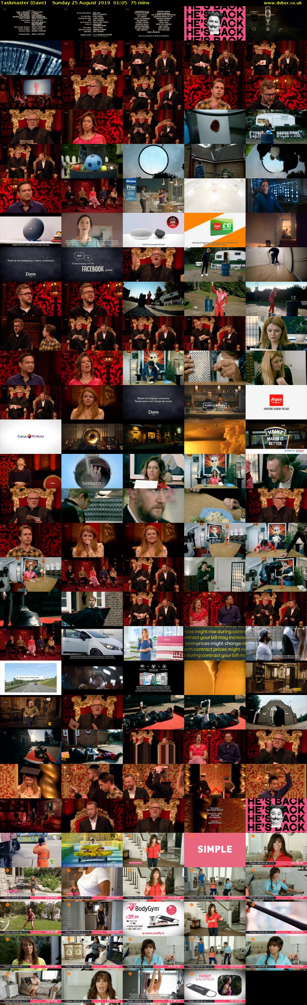 Taskmaster (Dave) Sunday 25 August 2019 01:05 - 02:20
