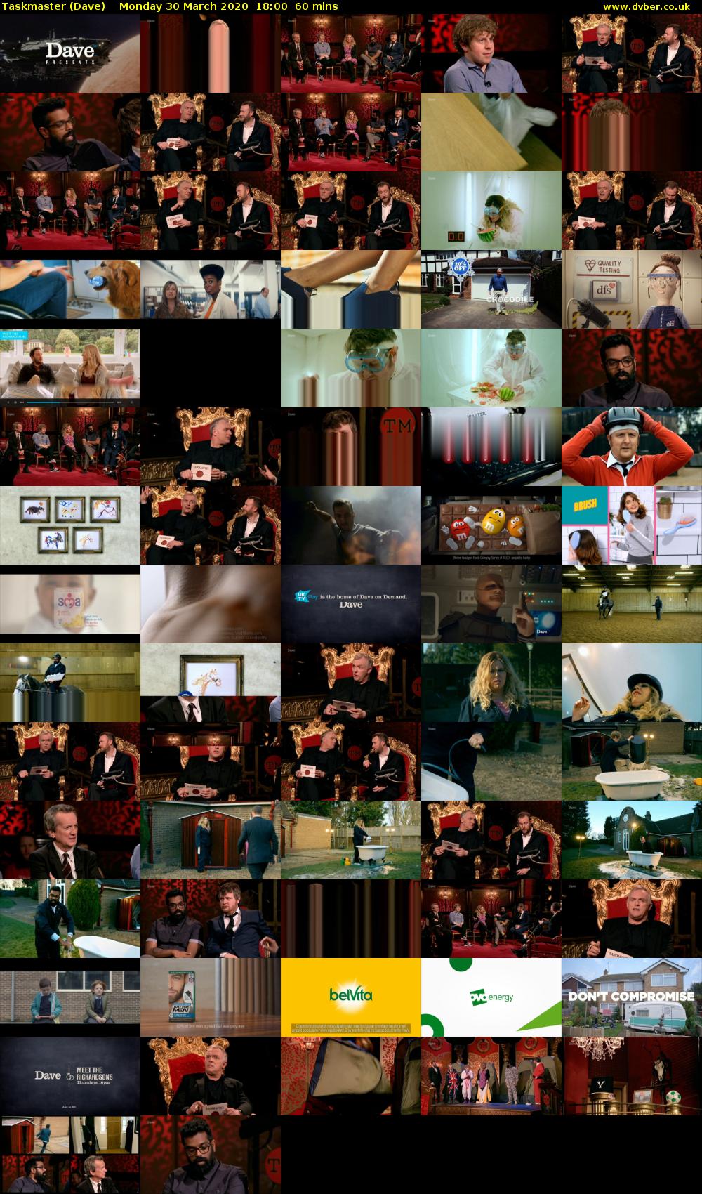 Taskmaster (Dave) Monday 30 March 2020 18:00 - 19:00