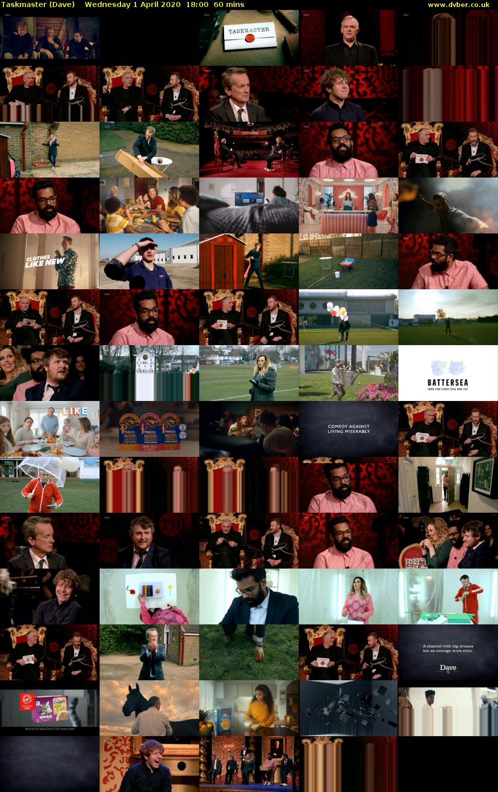 Taskmaster (Dave) Wednesday 1 April 2020 18:00 - 19:00