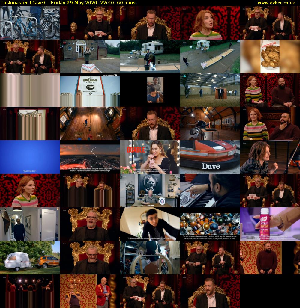 Taskmaster (Dave) Friday 29 May 2020 22:40 - 23:40