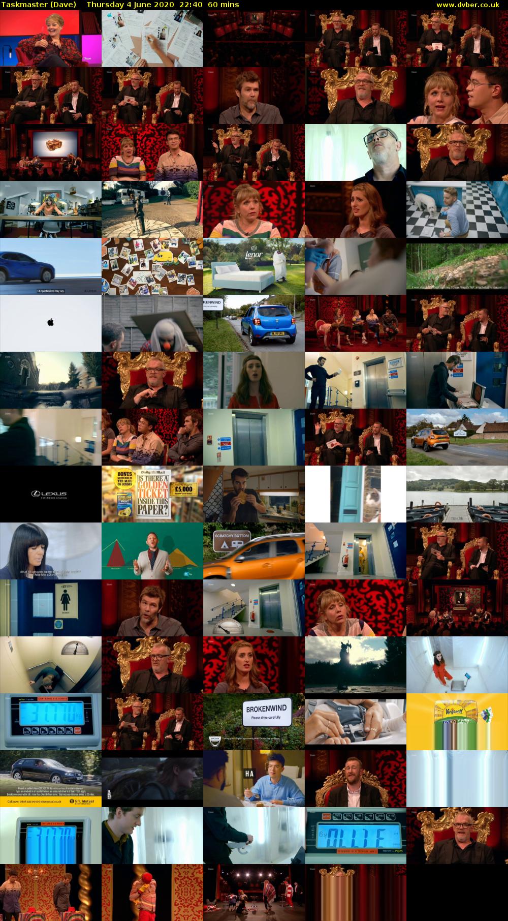 Taskmaster (Dave) Thursday 4 June 2020 22:40 - 23:40