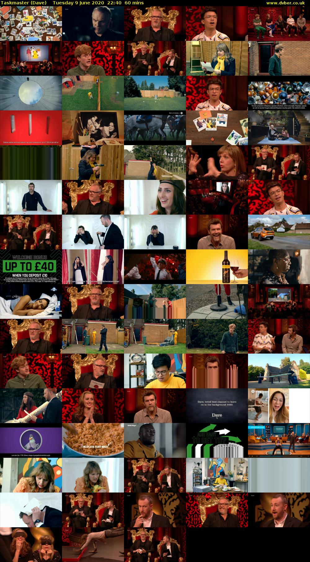 Taskmaster (Dave) Tuesday 9 June 2020 22:40 - 23:40