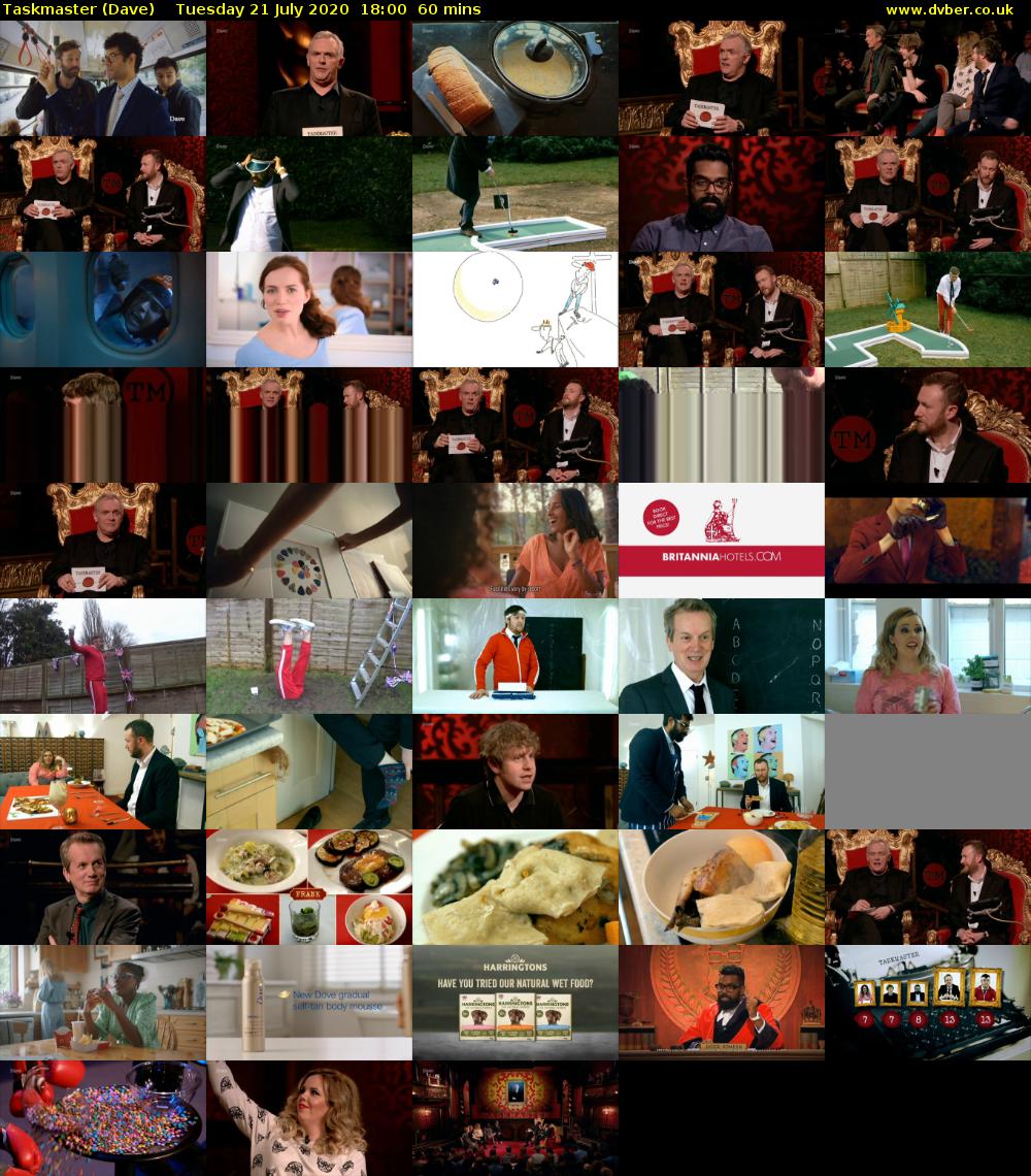 Taskmaster (Dave) Tuesday 21 July 2020 18:00 - 19:00