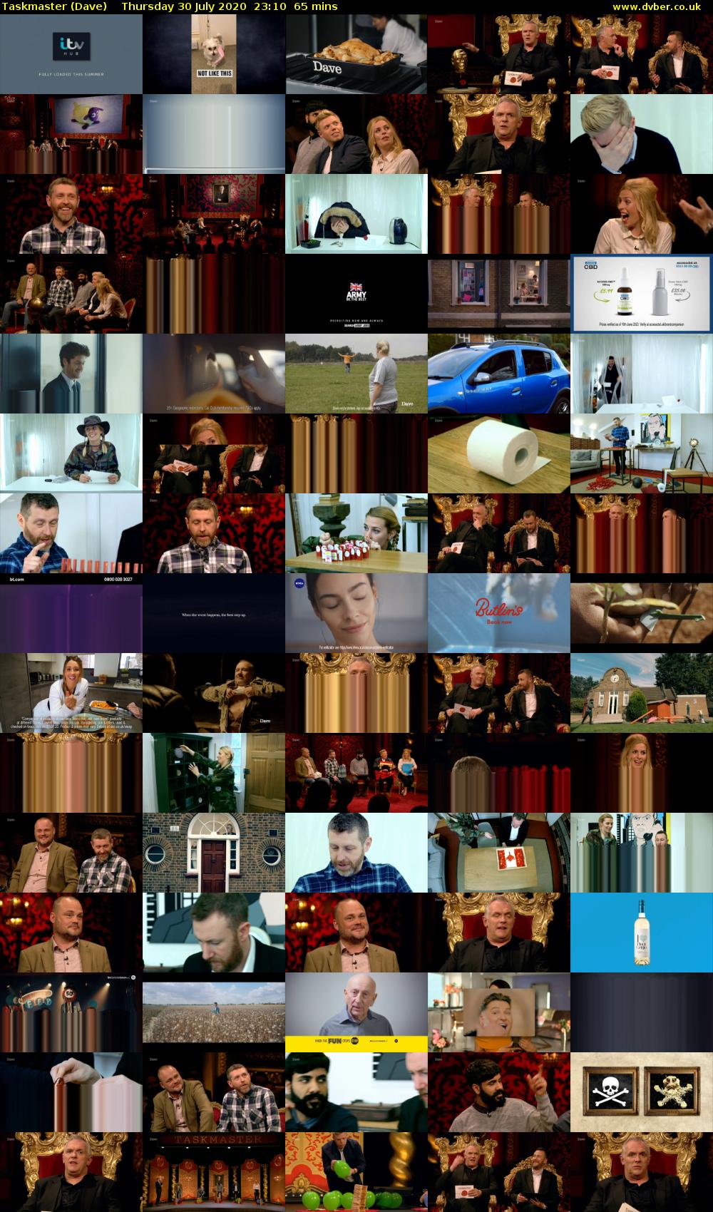 Taskmaster (Dave) Thursday 30 July 2020 23:10 - 00:15