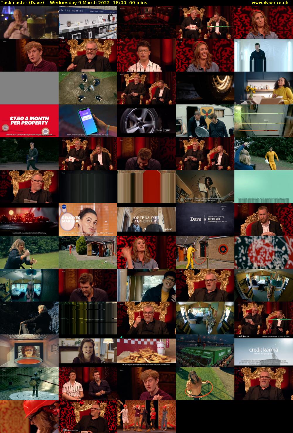 Taskmaster (Dave) Wednesday 9 March 2022 18:00 - 19:00