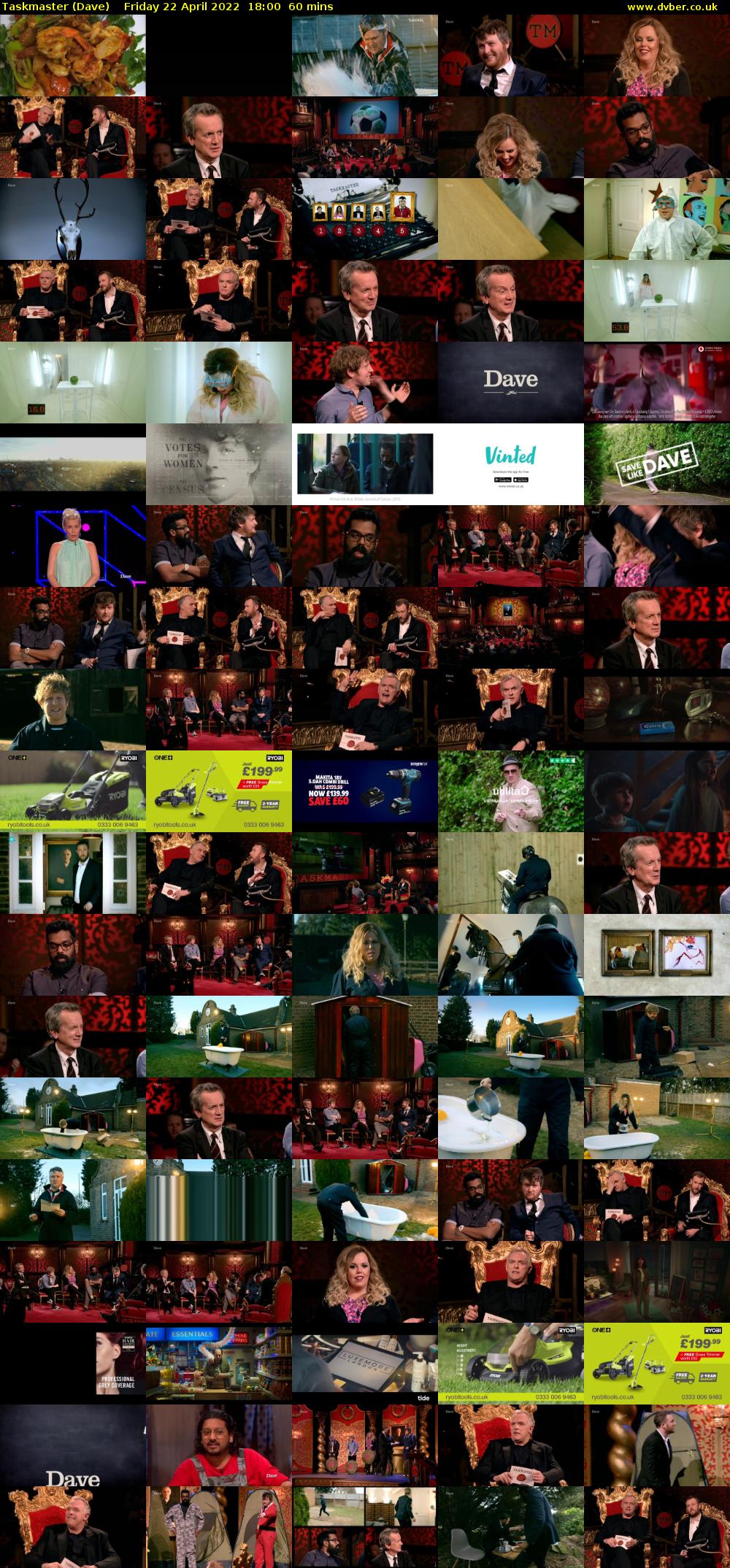 Taskmaster (Dave) Friday 22 April 2022 18:00 - 19:00