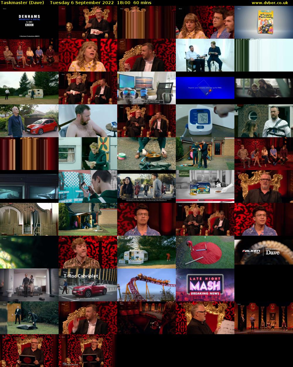 Taskmaster (Dave) Tuesday 6 September 2022 18:00 - 19:00