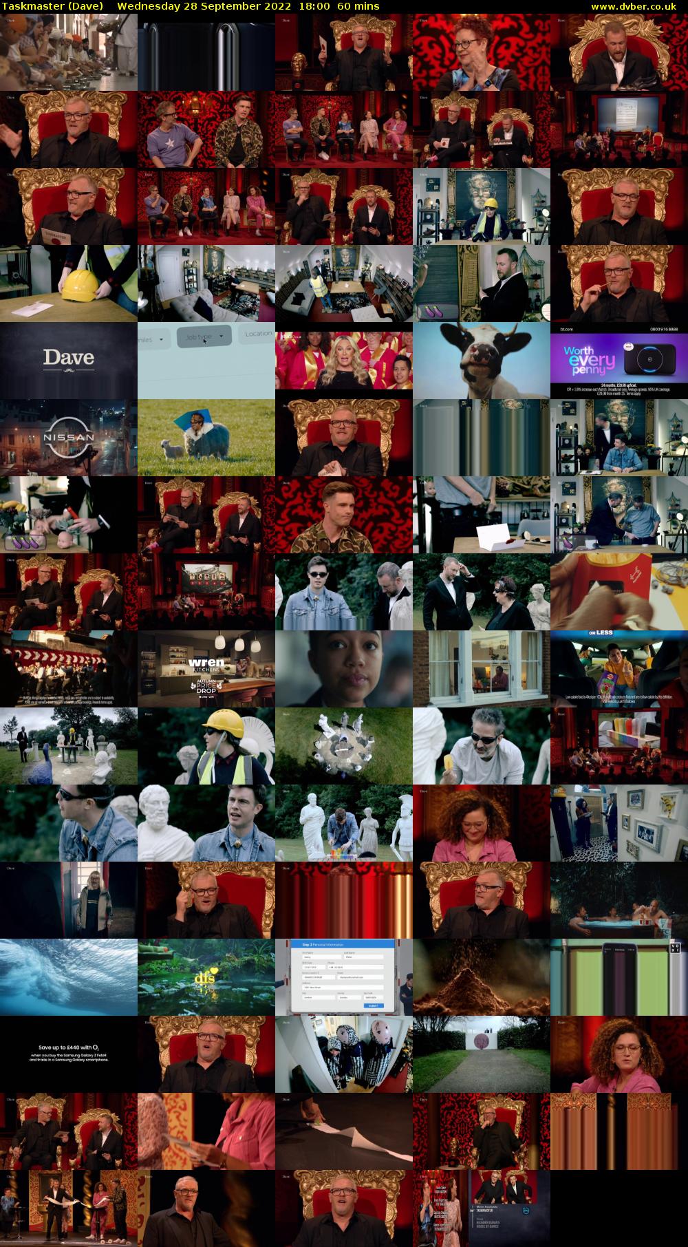 Taskmaster (Dave) Wednesday 28 September 2022 18:00 - 19:00