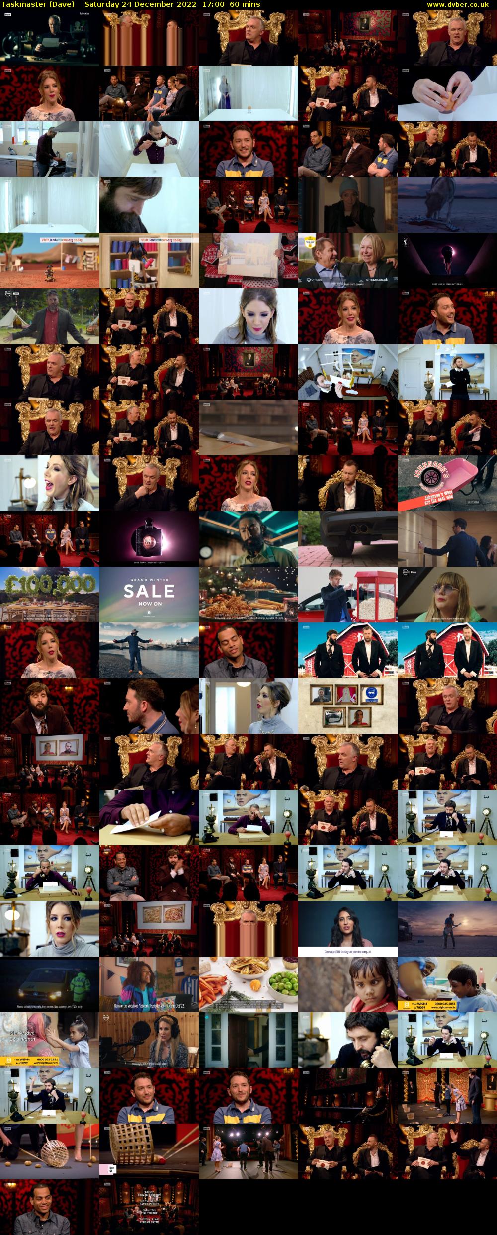 Taskmaster (Dave) Saturday 24 December 2022 17:00 - 18:00