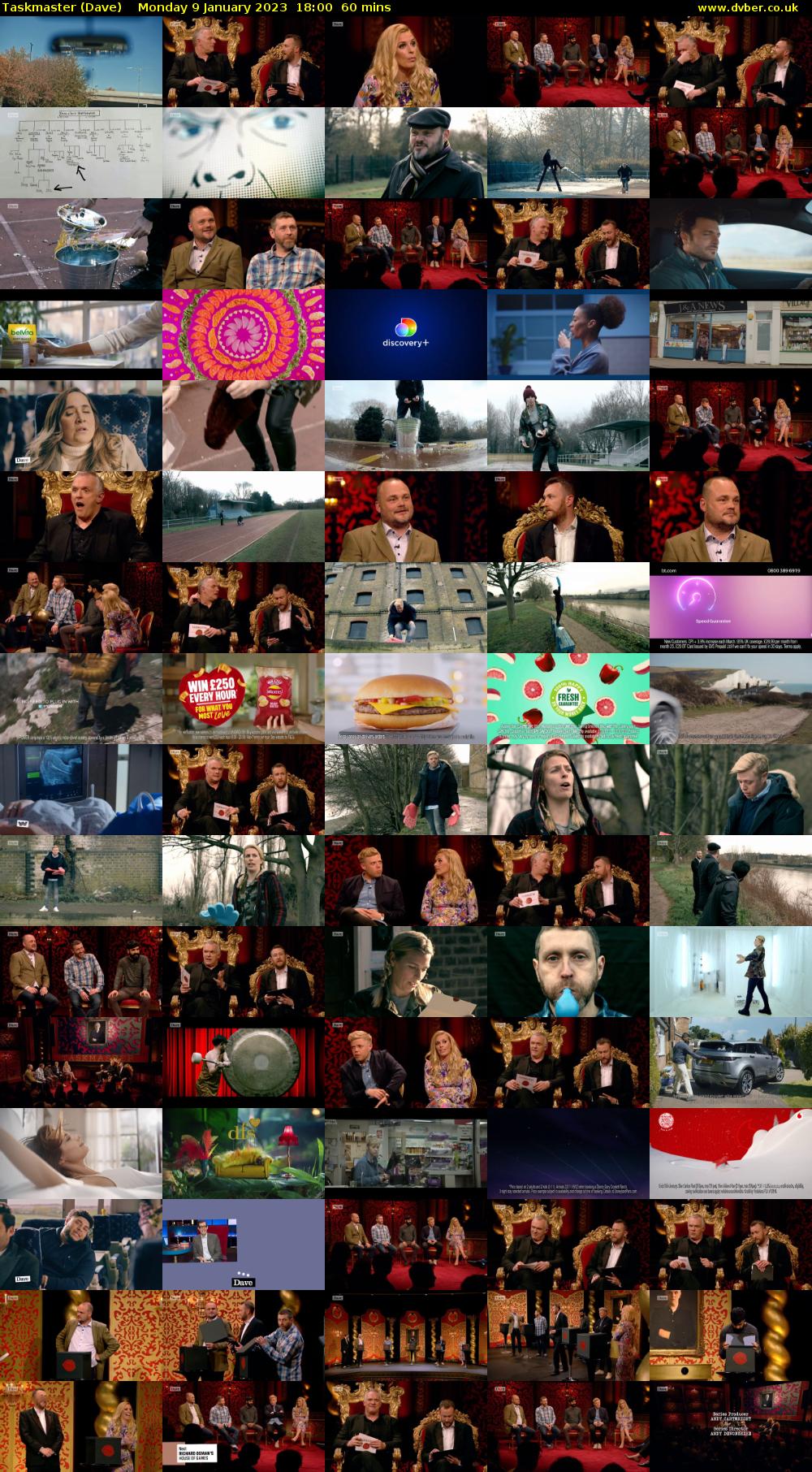 Taskmaster (Dave) Monday 9 January 2023 18:00 - 19:00