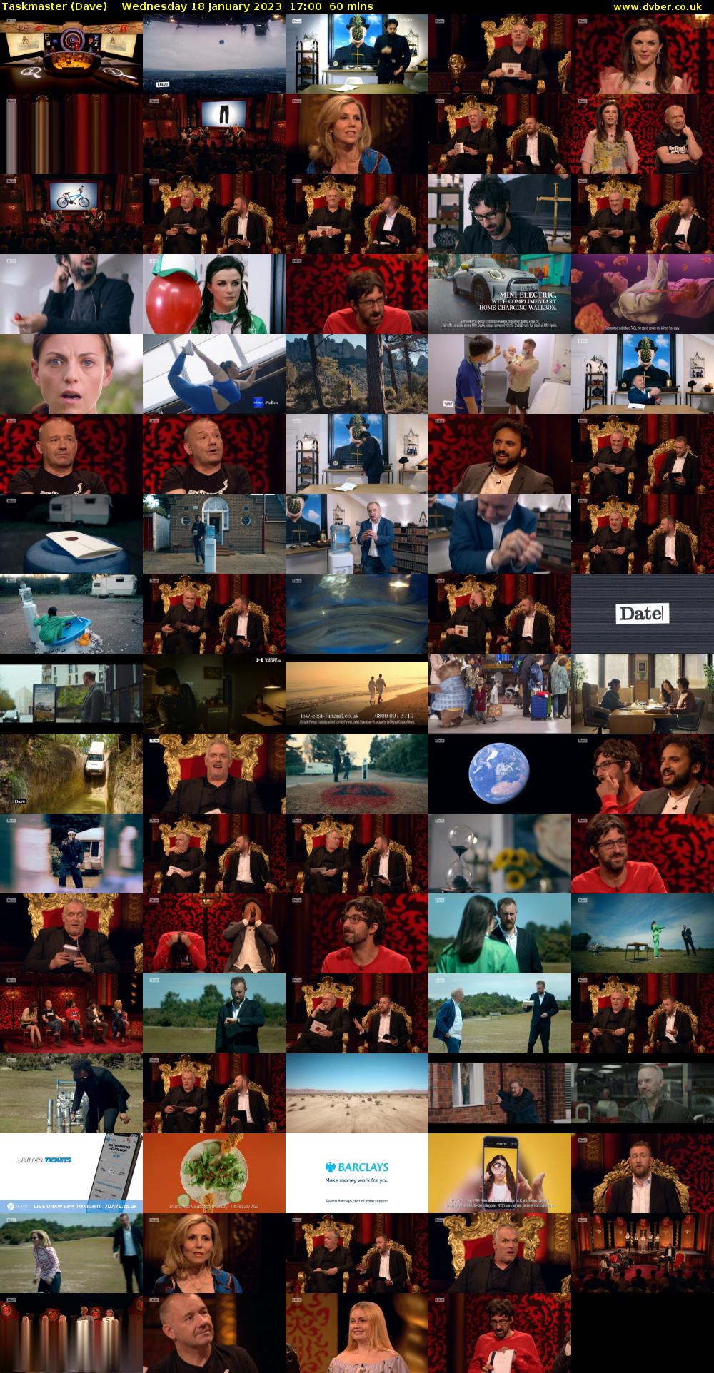 Taskmaster (Dave) Wednesday 18 January 2023 17:00 - 18:00