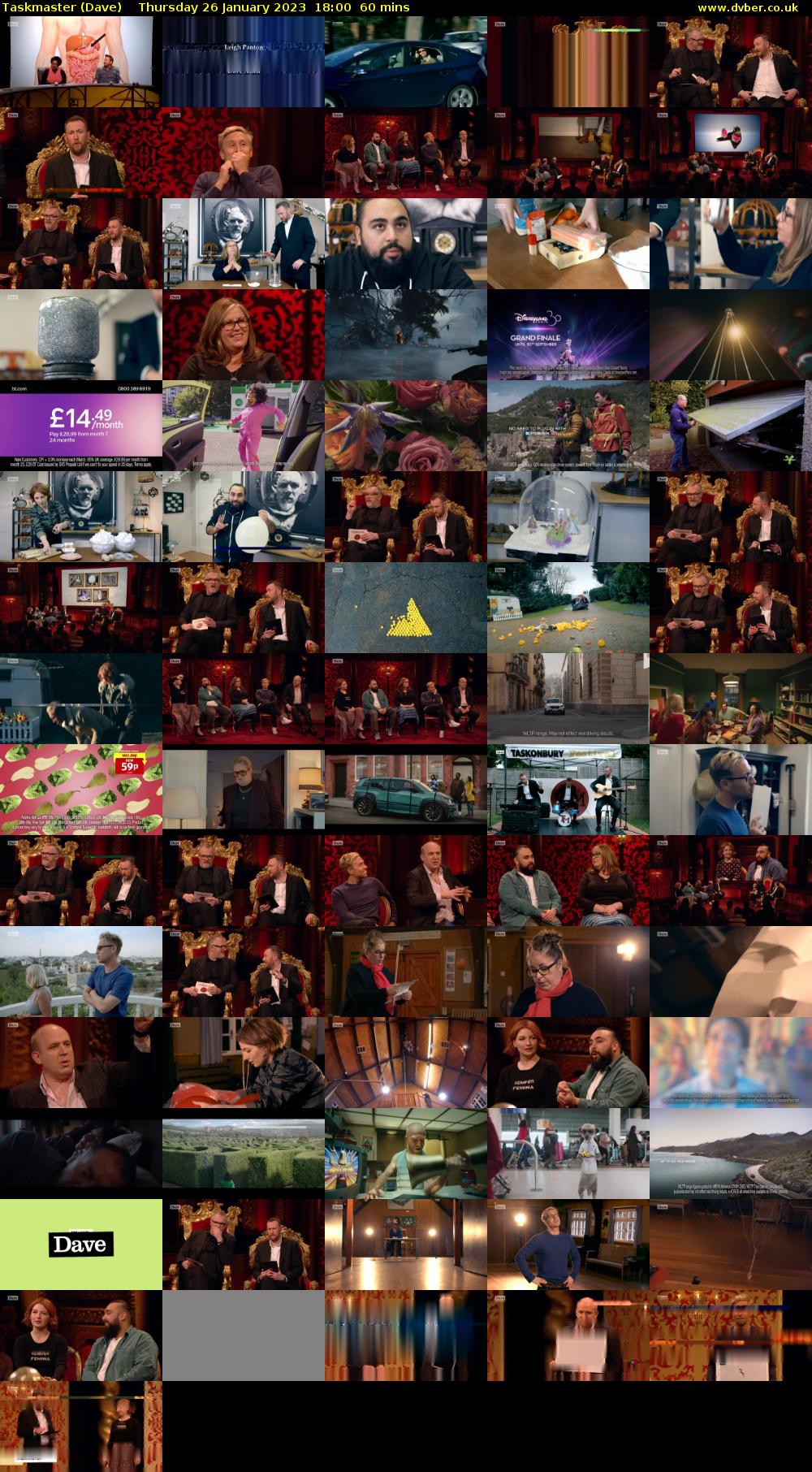 Taskmaster (Dave) Thursday 26 January 2023 18:00 - 19:00