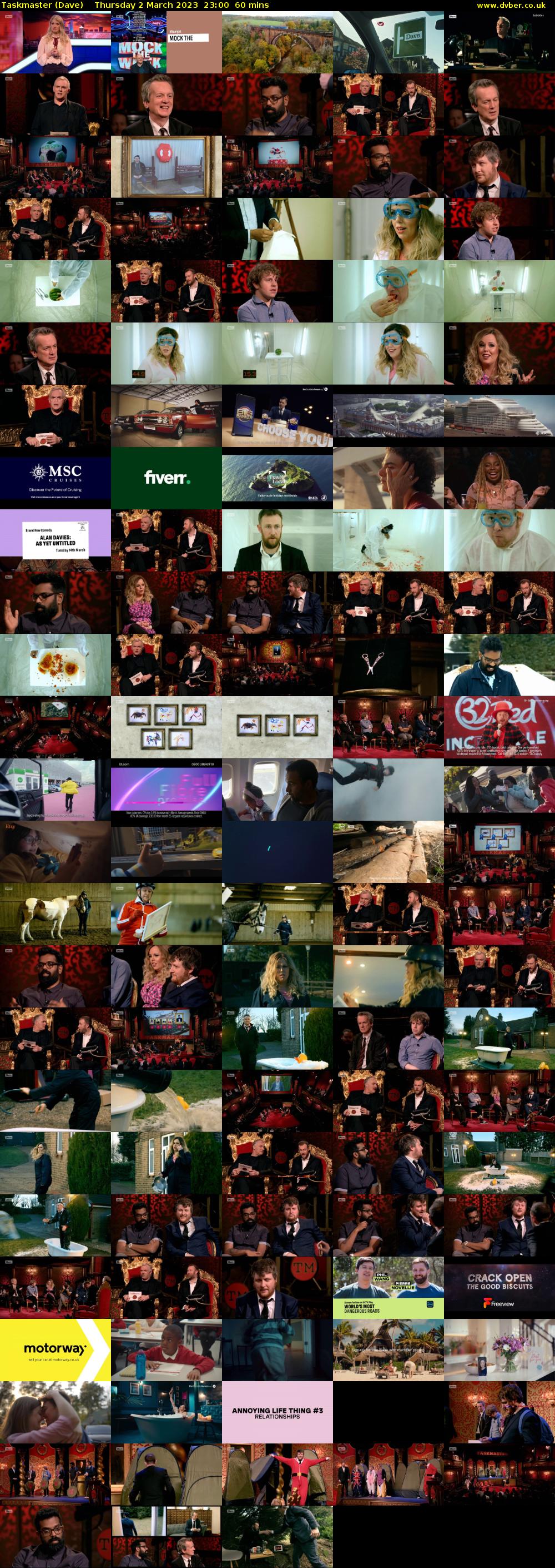 Taskmaster (Dave) Thursday 2 March 2023 23:00 - 00:00