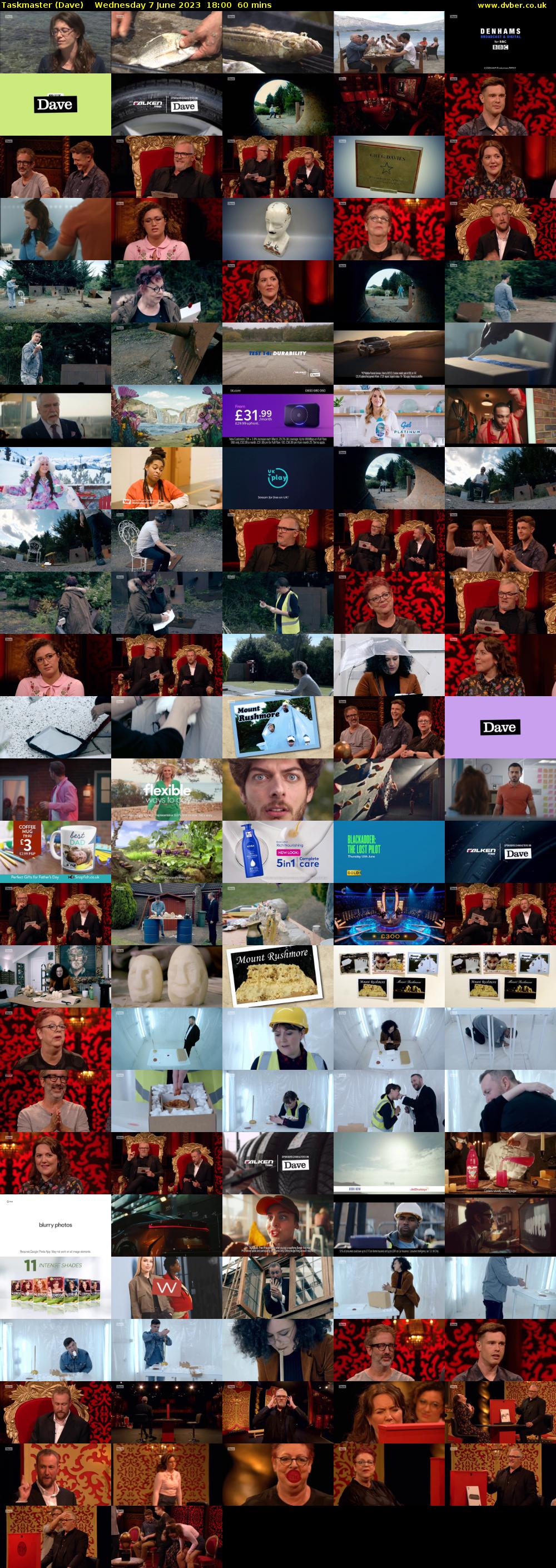Taskmaster (Dave) Wednesday 7 June 2023 18:00 - 19:00