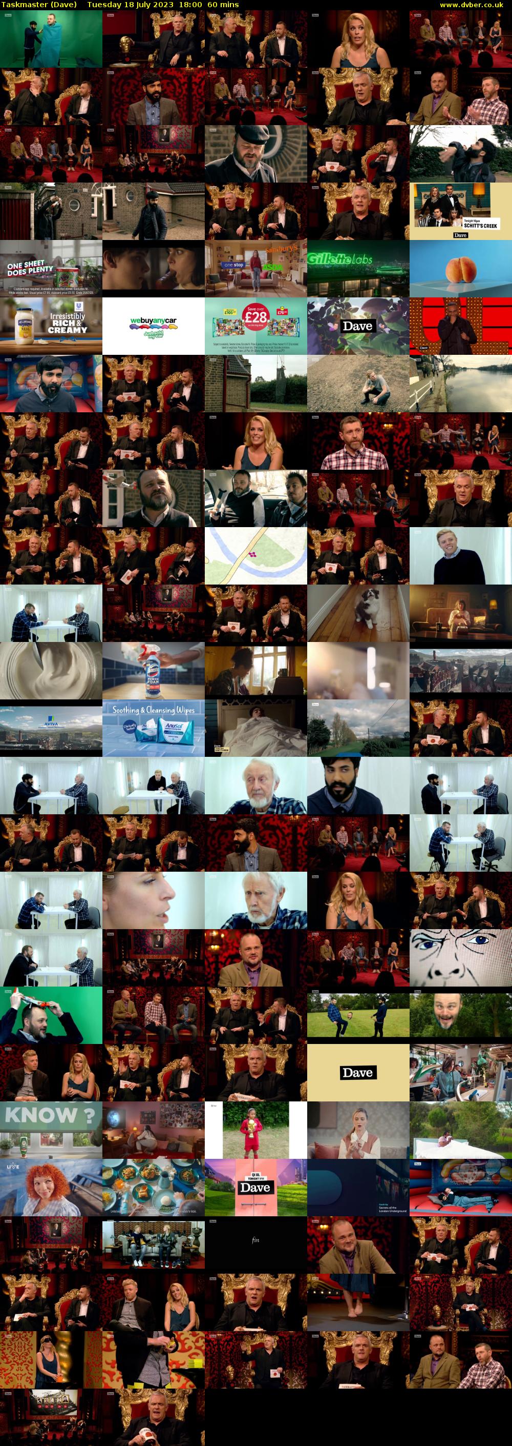 Taskmaster (Dave) Tuesday 18 July 2023 18:00 - 19:00