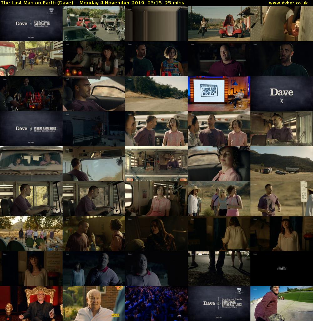 The Last Man on Earth (Dave) Monday 4 November 2019 03:15 - 03:40
